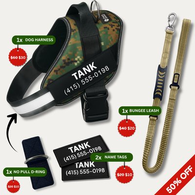 No Pull Walking Bundle - Camouflage Green